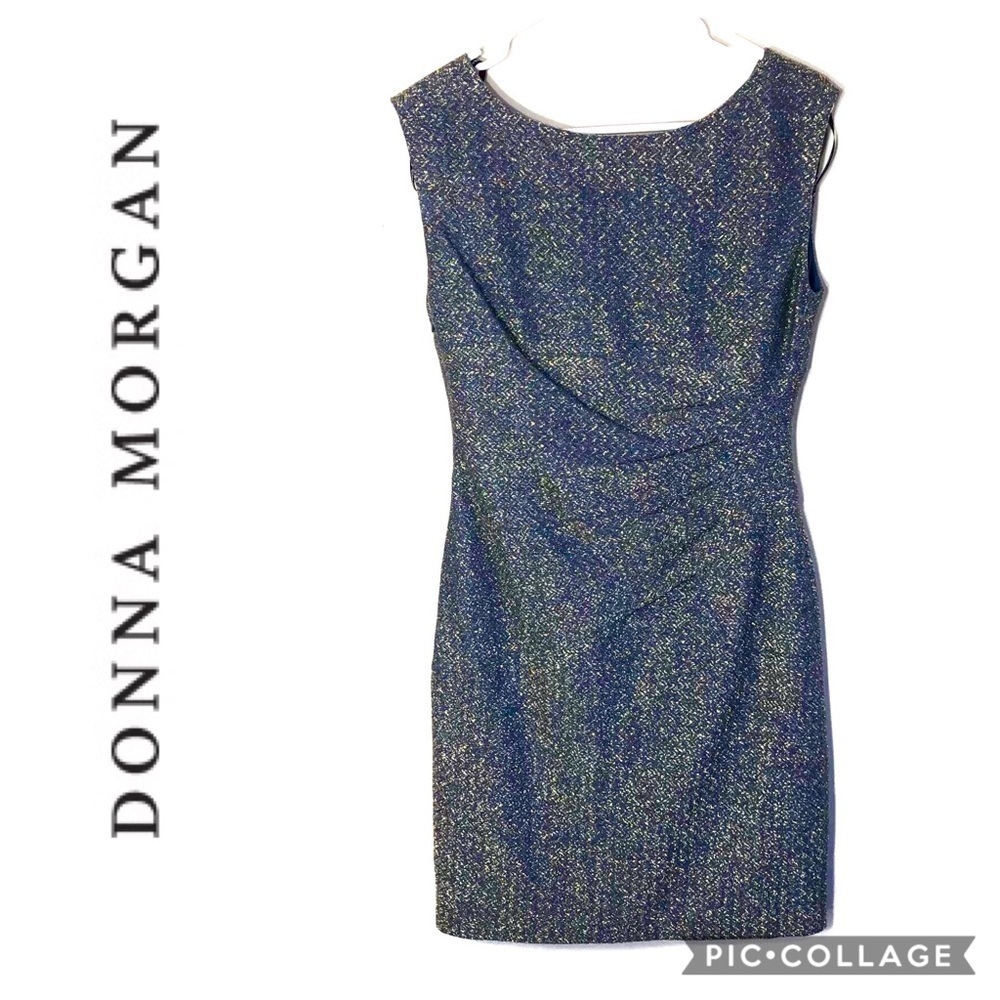 Donna Morgan Blue Sheath Dress NWT Sz 4 Women’s